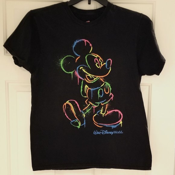Official Disneyworld Black Mickey Mouse Tee, unisex size Medium - Picture 1 of 6